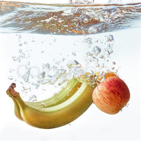 Bananas And Oranges And An Apple Fell Stock Image Colourbox