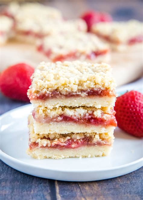 Strawberry Crumb Bars Dinners Dishes And Desserts