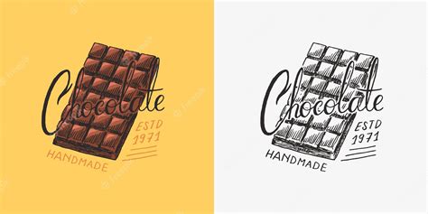 Emblema Vintage De Barra De Chocolate Ou Logotipo Para Loja De