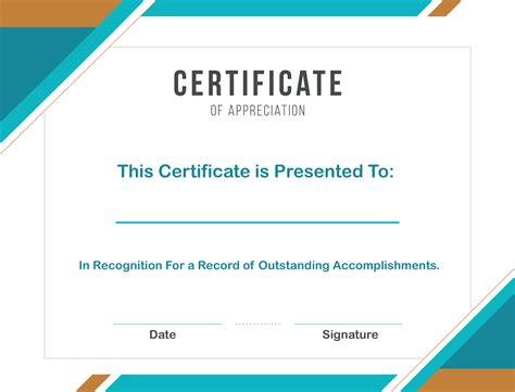 7 Sample Format Of Certificate Of Appreciation Template Howtowiki