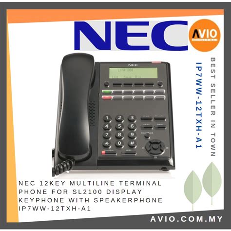 Nec 12 Key Multiline Phone Terminal For Sl2100 Display Keyphone With