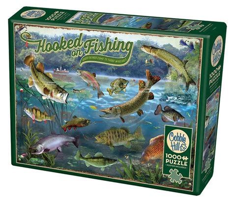 Hooked On Fishing 1000 Pieces Cobble Hill Puzzle Warehouse