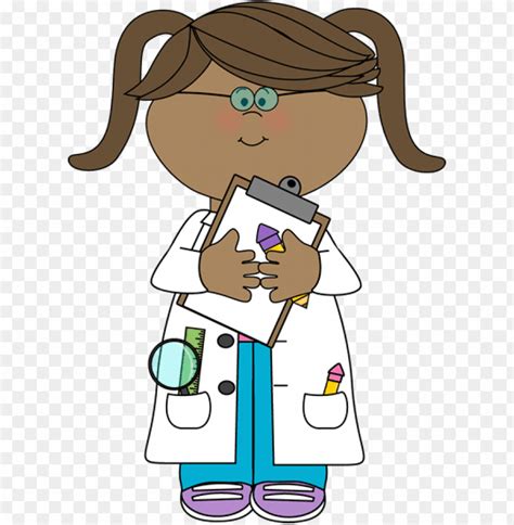 Irl Scientist With Clipboard Kid Scientist Clipart Png Image With