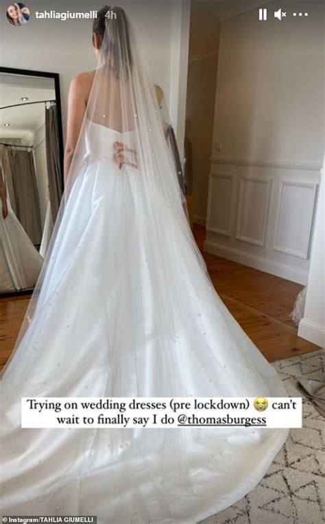Nrl Wag Tahlia Giumelli Models As Stunning Wedding Dress As She Prepares To Marry Fiancé Tom