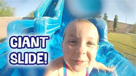 Giant Backyard Water Slide Youtube