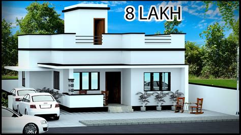 2bhk 3d House Design 900 Sq Ft House Plan With Elevation 30x33