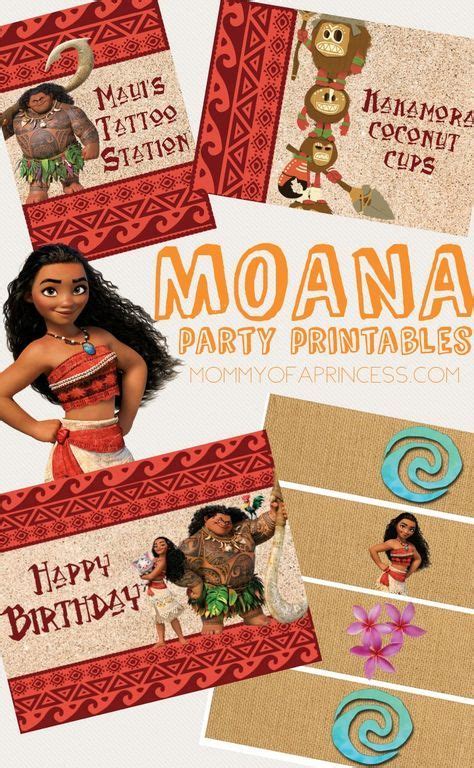 Moana Birthday Party Printables Free Download With Happy Birthday 8x10