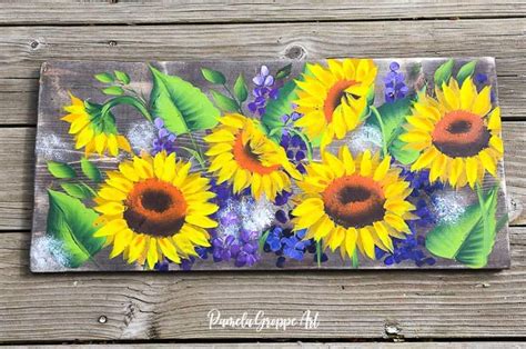 How To Paint Sunflowers For Beginners Sunflower Painting Sunflower