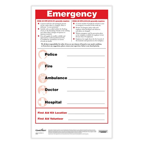 Buy Complyright Emergency Numbers Safety And Pen Set N Online At