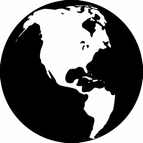 Transparent Globe Silhouette Png Transparent Earth Icon Png Png Images