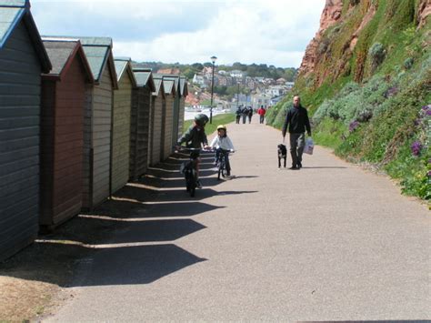 South West Coast Path And Beach Huts At Budleigh Salterton Sea Front Photo Uk Beach Guide