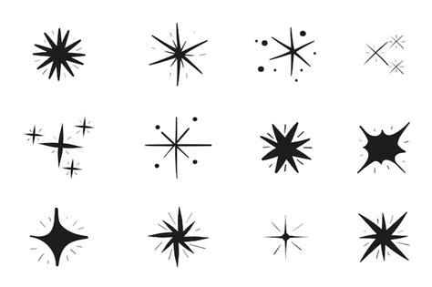 Free Vector Hand Drawn Sparkling Star Collection