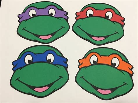 Set Of 4 Ninja Turtle Cutouts