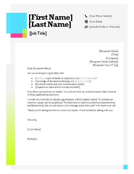 simple cover letter