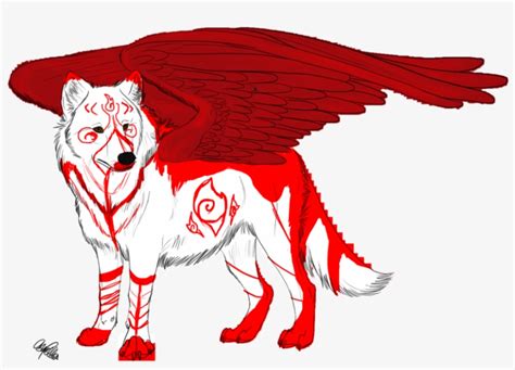 White Wolf Clipart Red Wolf Winged Wolf Free Transparent Png