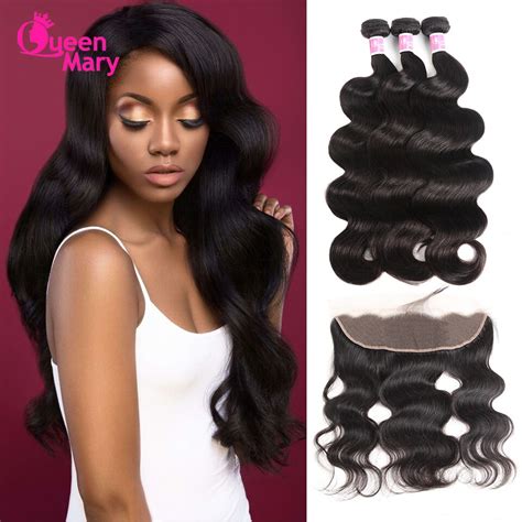 Brazilian Body Wave Bundles With Frontal Closure Lace Frontal Closure