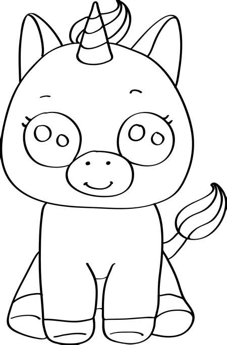 Dibujos De Gatitos Unicornios Kawaii Para Colorear Da