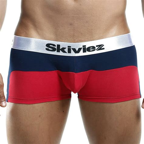 Skiviez Mens Boxer Trunk Underpants Soft Pouch Enhancing Low Waist