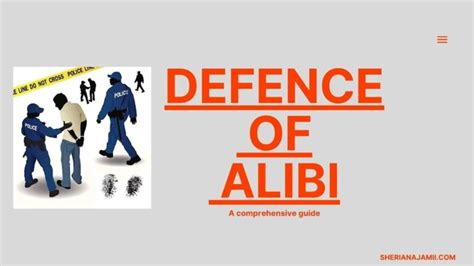 Defense Of Alibi 2024 Guide Examples Sheria Na Jamii