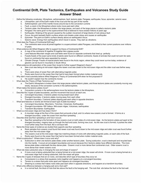 Plate tectonics questions and answers | study.com plate tectonics review answers acces pdf plate tectonics chapter review answer key preparing the plate tectonics chapter review answer key to door every morning is customary for many people. 50 Plate Tectonics Worksheet Answer Key | Chessmuseum ...