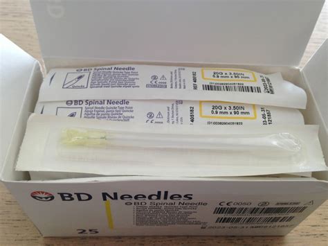 New Bd 405182 Spinal Needle Quincke Type Point 20g X 350in 25box