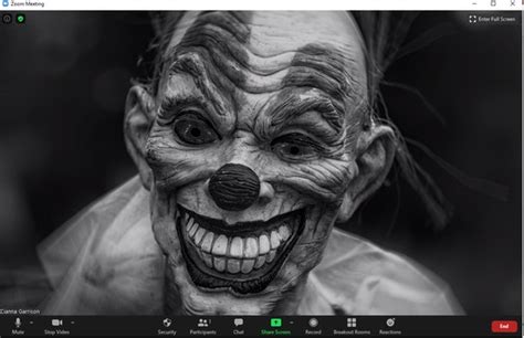 These 16 Scary Zoom Backgrounds Include Creepy Clowns