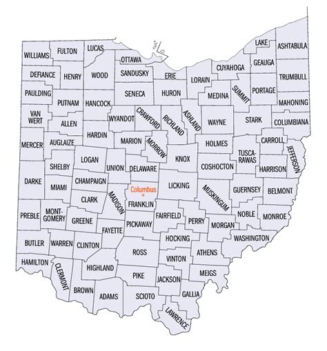 Ohio County Map Printable