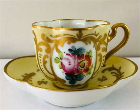 Vintage French Possibly Sevres Miniature Cup And Saucer Set Ebay