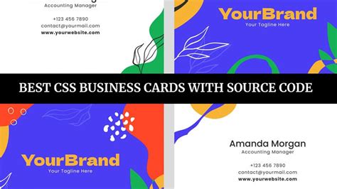 Top 10 Creative Css Business Cards Free Code Wpshopmart