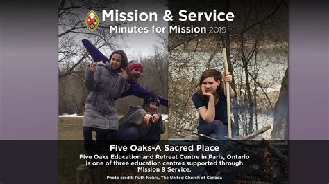 Minute For Mission Five Oaks A Sacred Place Ucc Mission And Service