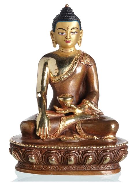 Akshobhya 14 Cm Teilfeuervergoldet Buddhastatue