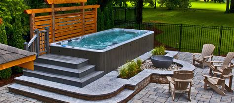 The Great Canadian Swim Spa Google Search Hot Tub Backyard Hot Tub Garden Backyard Pool