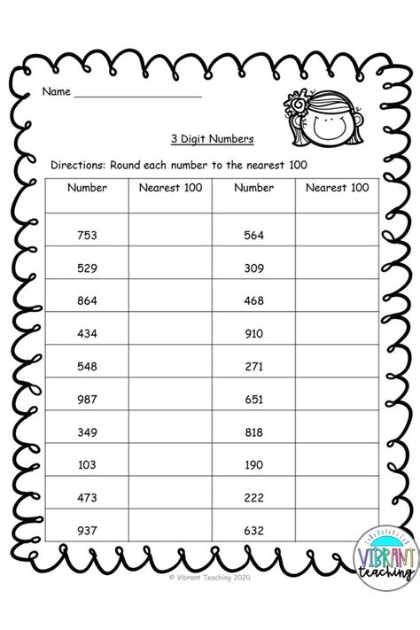 Number Line Rounding Worksheets