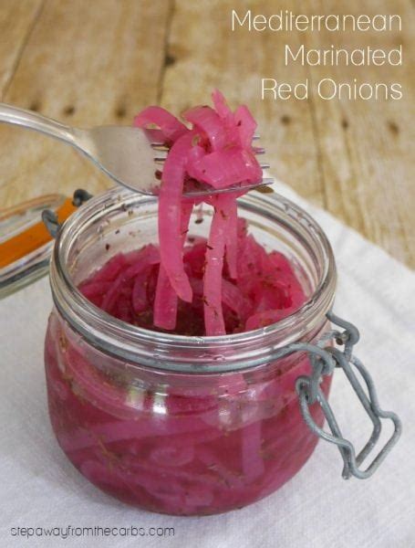 Mediterranean Marinated Red Onions Step Away From The Carbs