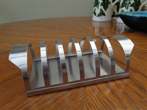 toast rack vintage cylindrical style 18 8 brushed stainless etsy uk