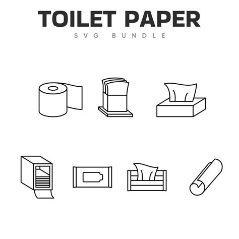 12 Outline Toilet Paper Svg Masterbundles