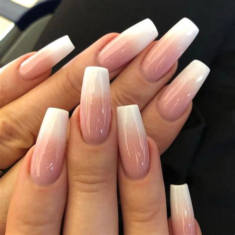 French Nails Spring Beauty Funsummernails Faded Nails White Acrylic
