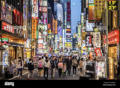 Japan Tokyo Cityshinjuku Districtkabukicho District At Night