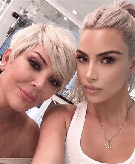 Kim Kardashian And Kris Jenner Look Like Blonde Twins In Sweet Mothers