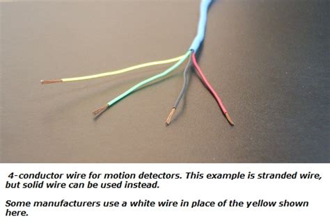 Whenever something moves between the emitter and sensor, it interrupts this beam and triggers the motion detector. Motion Detector Wiring