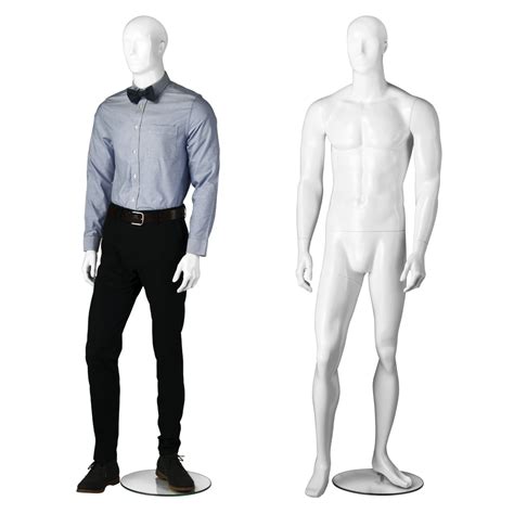 Male Glossy White Fiberglass Mannequin Specialty Store Services