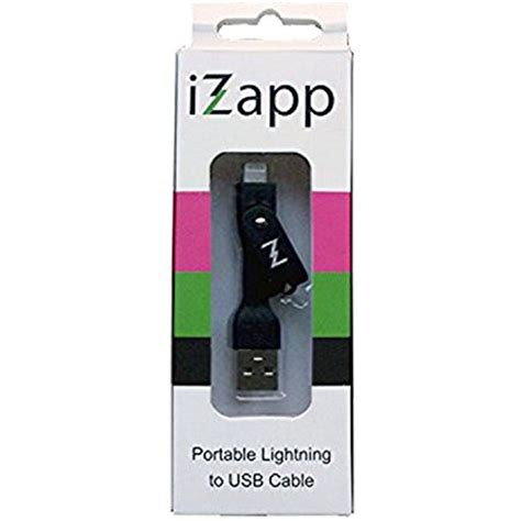 Lightning To Usb Keychain Cable For Apple Iphone Black Izapp