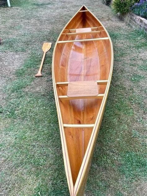 Beautiful Handmade Wooden Canoe 14 Foot For 1 Or 2 People For Sale