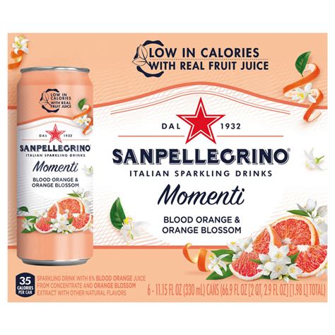 Save On San Pellegrino Momenti Italian Sparkling Drink Orange 6 Pk