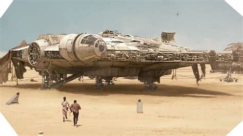 Star Wars 7 The Force Awakens Millenium Falcon Movie Clip 5