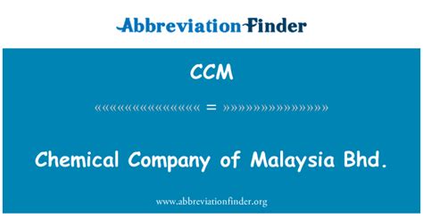 Incorporated in 1963, ccm was subsequently listed in 1966 and has grown to being one of the top 20 government linked companies (glcs) and also a. CCM 定義： 馬來西亞的化工公司-Chemical Company of Malaysia Bhd.