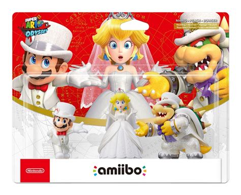 Packaging For The Super Mario Odyssey Amiibo 3 Pack Individual Figures