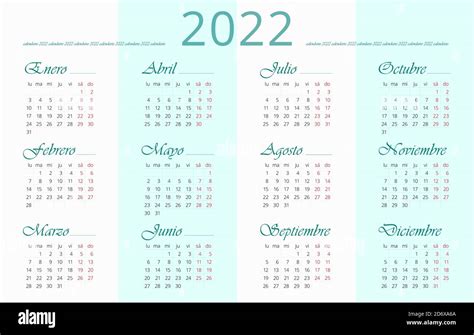 Linda Plantilla Vertical De Calendario 2022 Calendario Anual Con