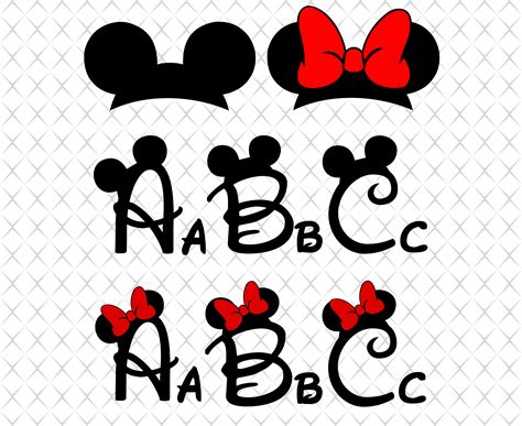 Disney Mickey Font Svg Mickey Mouse Font Svg Ai Cases Paper Party