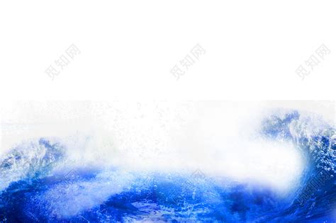 蓝色矢量大海海水浪花海浪蔚蓝素材下载 觅知网